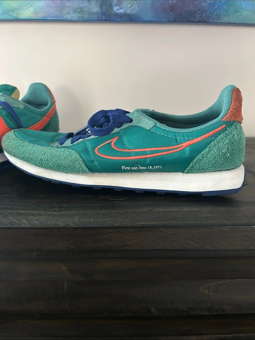 Nike Waffle Trainer 2 First Use Green Noise DH4390-300 Size 8.5